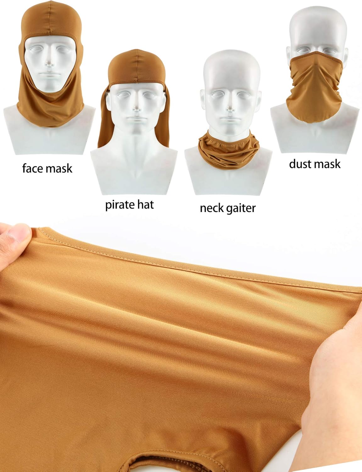 SATINIOR 8 Pcs Ski Balaclava Face Cover Winter Face Mask Windproof UV Protection Outdoor Balaclava for Men Women - Image 4