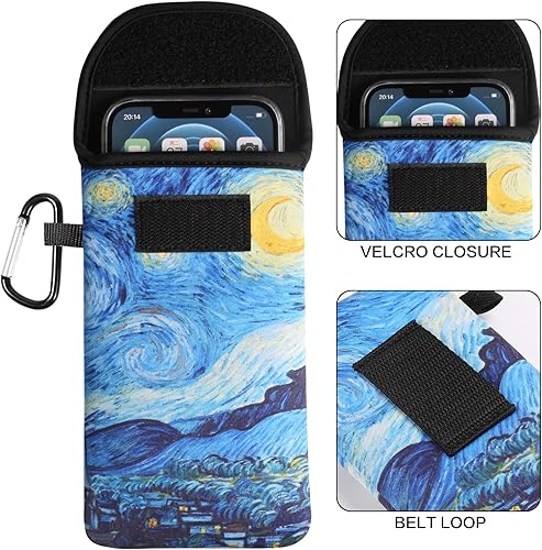 Miniatura 10 de Funda de neopreno universal con clip para cinturón compatible con iPhone 12 Pro MaxGalaxy S21 Note 20 Ultra S21+ S20 FE A02s A11 A12 A21s A32 A42