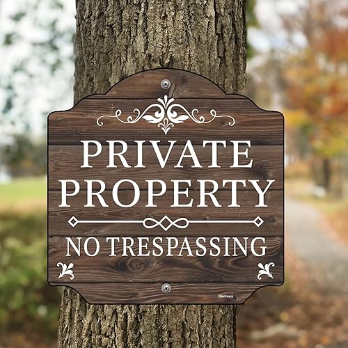 Miniatura 4 de Doninex Paquete de 2 letreros de propiedad privada No Trespassing, aluminio libre de óxido, reflectante, resistente a la decoloración (12 x 12