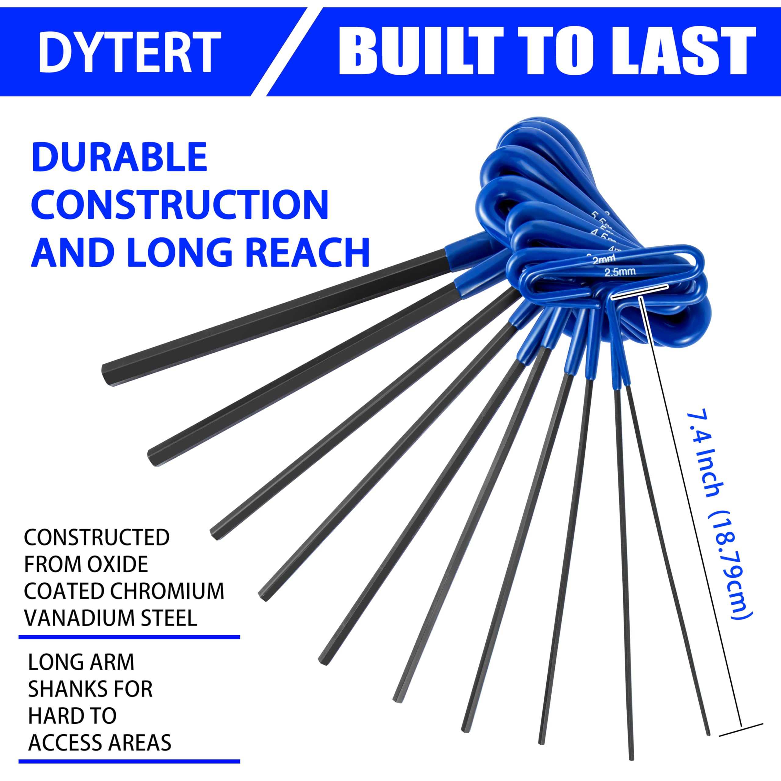 30-teiliges T-Griff Inbusschlüssel-Set – Metrisch 2-10 Mm, Zoll 3/32-3/8, Torx T9-T50, 18,8 Cm