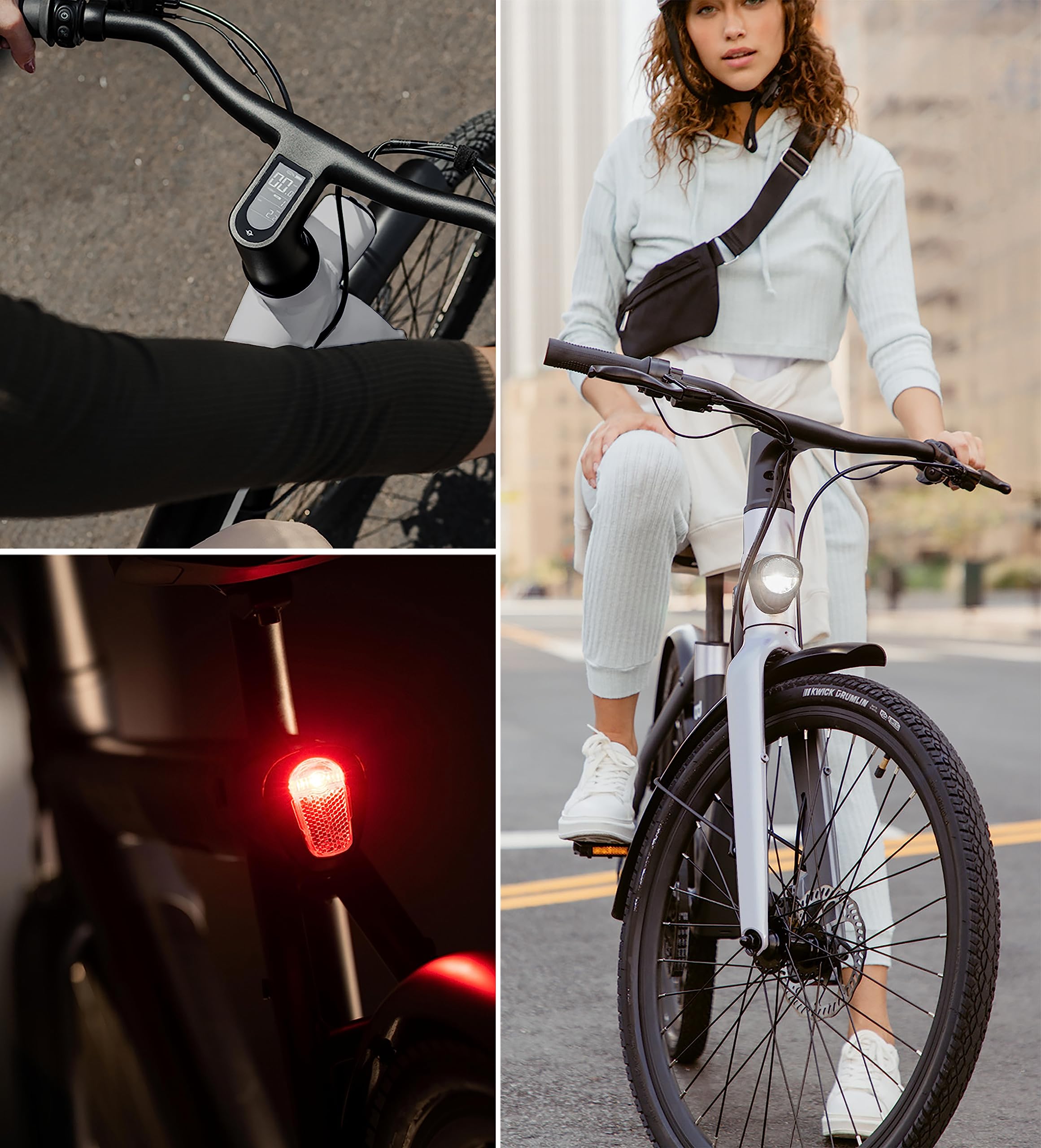 xBird Vélo de ville urbain C6F Connect avec application antivol | Vélo électrique au design moderne avec écran LCD intégré et éclairage LED homologué StVZO pour 150-180CM