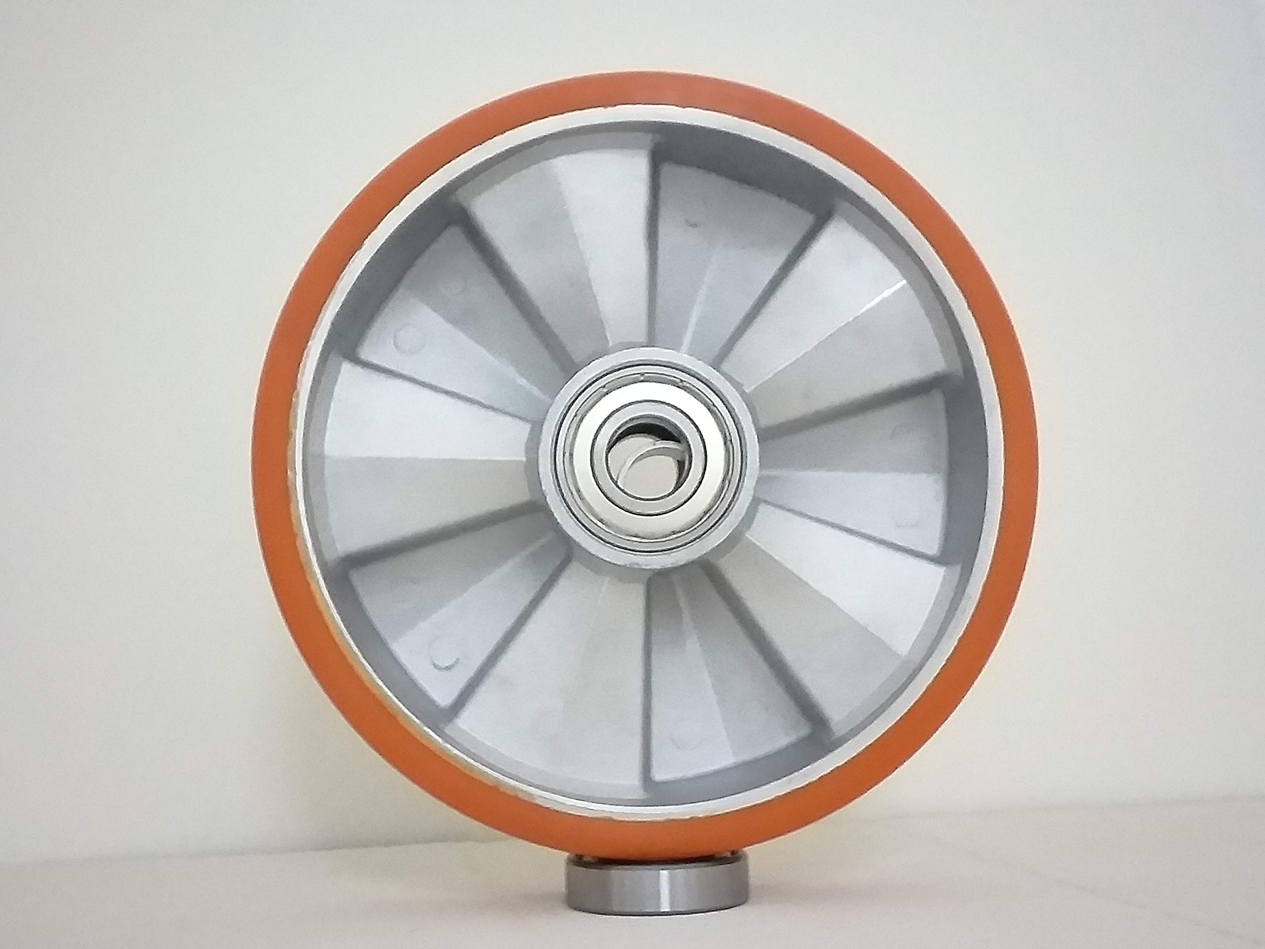 Polyurethan Rad 200 mm für Hubwagen mit Kugellager Bohrung 20 (200-20-38)