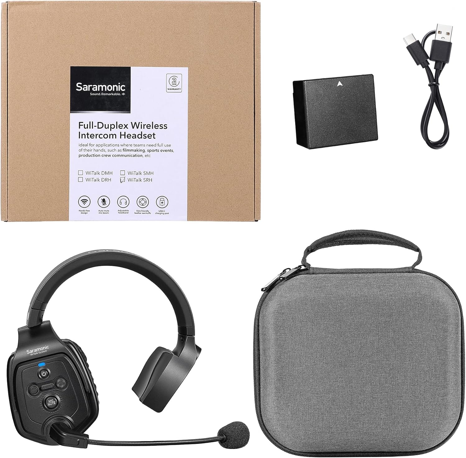 Saramonic WiTalk9SE-SRH Single-Ear Wireless Remote Headset for The WiTalk9SE 1.9GHz DECT Intercom System (WITALK9SE-SRH)