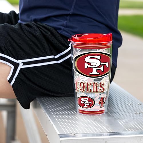 Miniatura 3 de Rico Industries NFL - Vaso de fútbol americano de doble pared, 16 onzas, tapa W