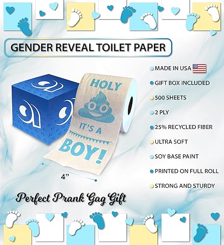 Miniatura 10 de Holy It's a Girl! Regalo de papel higiénico impreso para revelación de género, divertido rollo para niñas, regalos de fiesta de baby shower, broma,