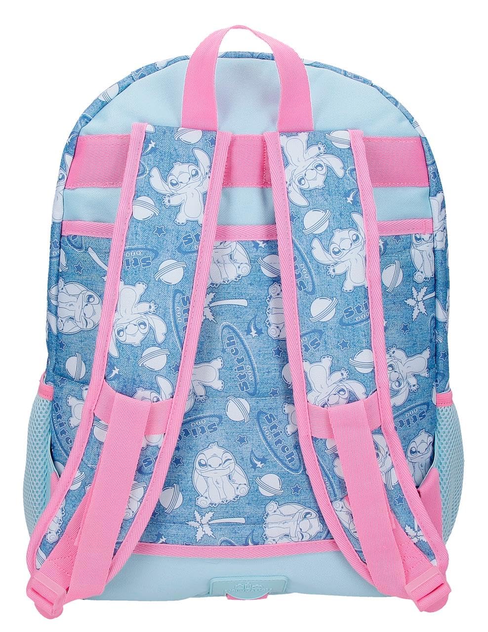 Disney Joumma Stitch Hearts Zaino Scolastico Doppio Scomparto 15.6" Blu 32x44x17 cm Poliestere 23.94L