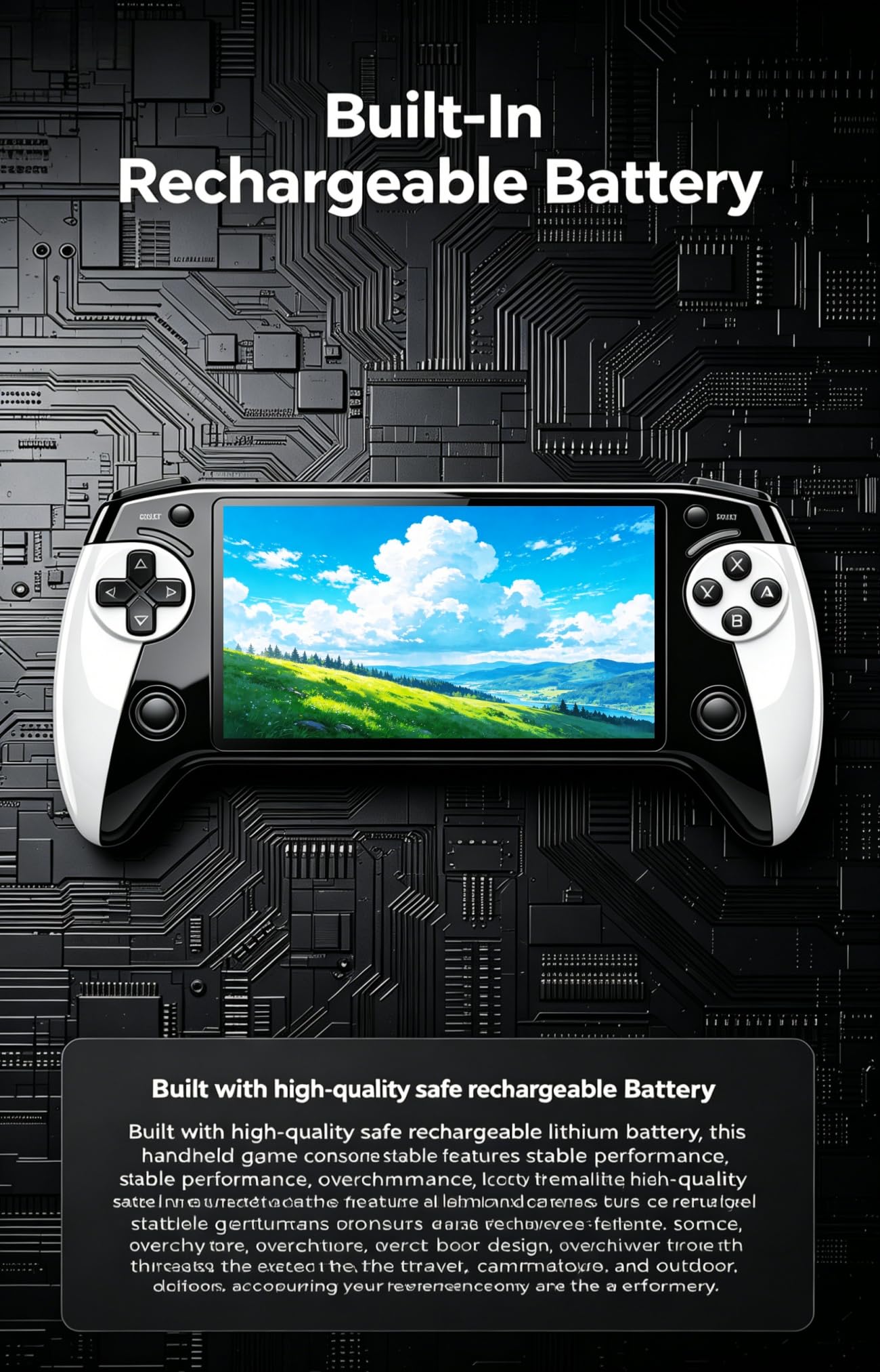 HLF Nuovo 5.5 "Multi-funzionale Videogiochi Console Retro Handheld Controller Like Design 6000 Emulatori Giochi Supporta MP4/MP3/E-books/AV Out Perfetto Vacanza/Compleanno Regalo Tempo Libero