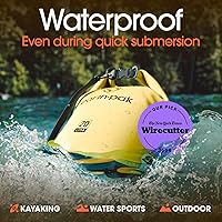 Vista 3 de Earth Pak Bolsa Seca Impermeable - Mochila Impermeable de Cierre Enrollable Superior Mantiene el Equipo Seco para Kayak con Funda Impermeable