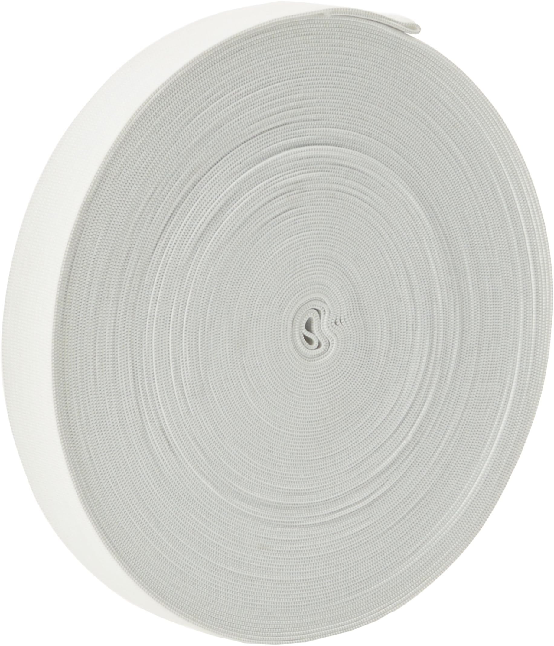 LEDUC Elastic on Bundle Roll, Polyester Blend, White, 25 mm x 25 m