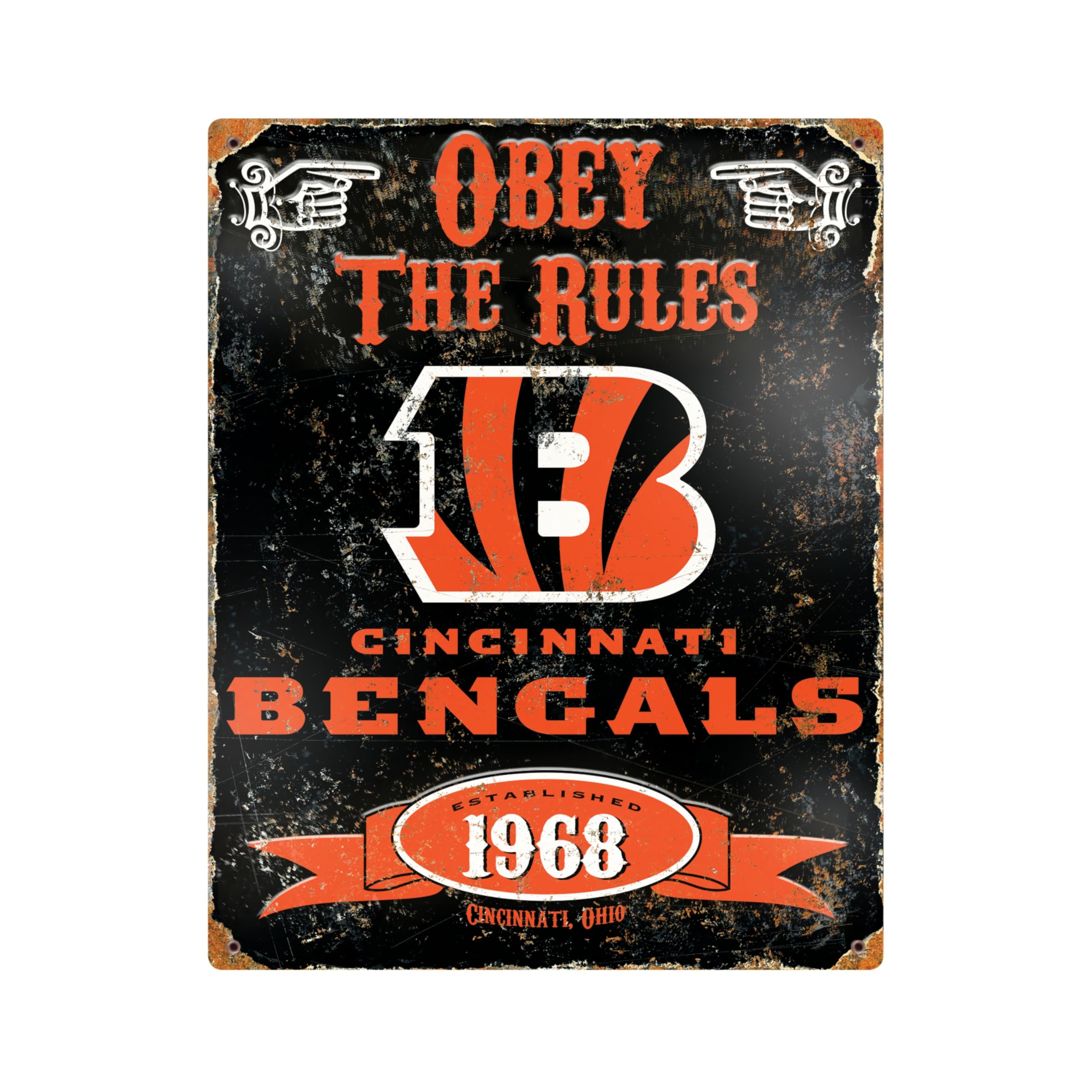 Party Animal NFL Football Vintage Wall Décor, Cincinnati Bengals