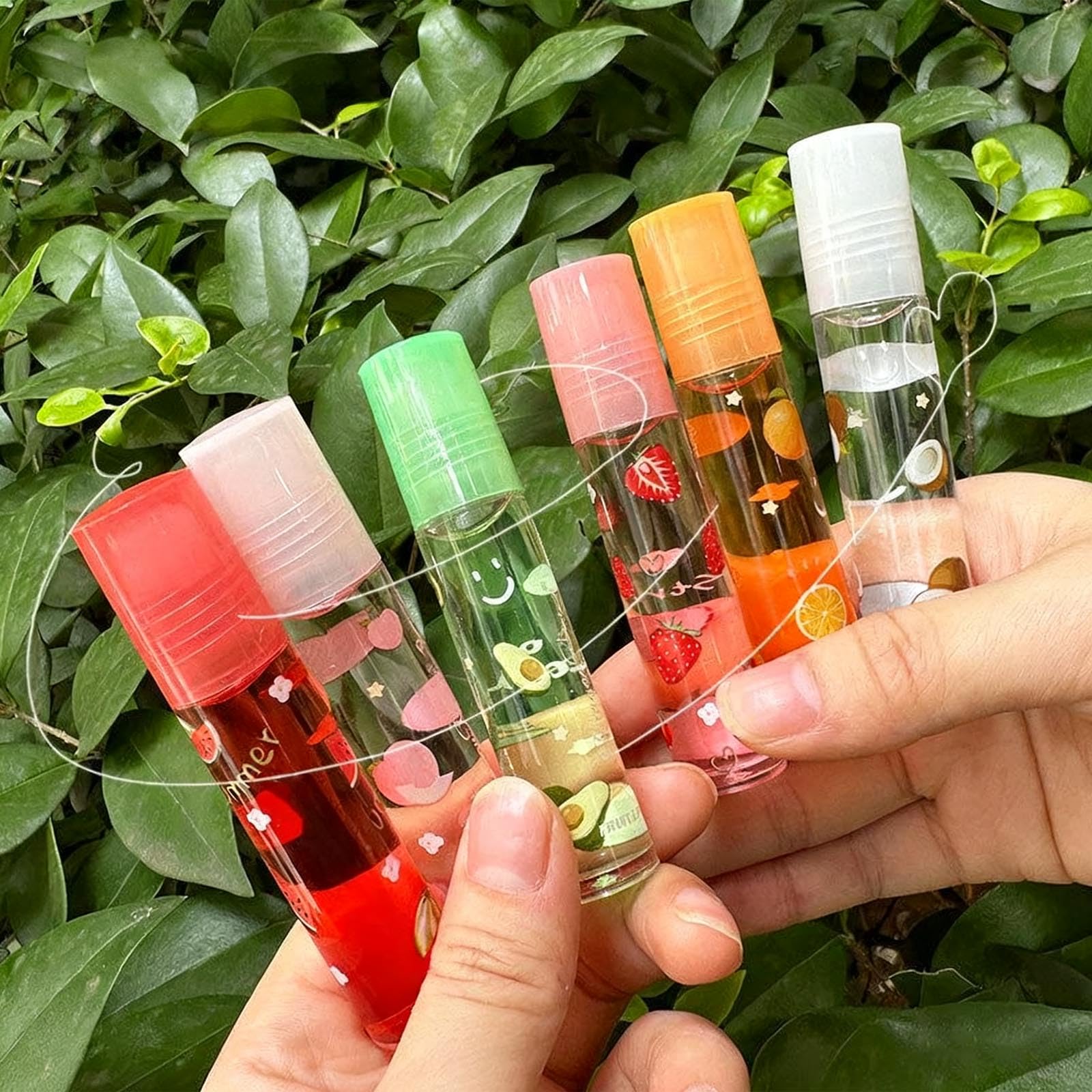 Amazon.com : 6 Pcs Fruit Lip Oil, KTouler Hydrating Lip Glow Oil