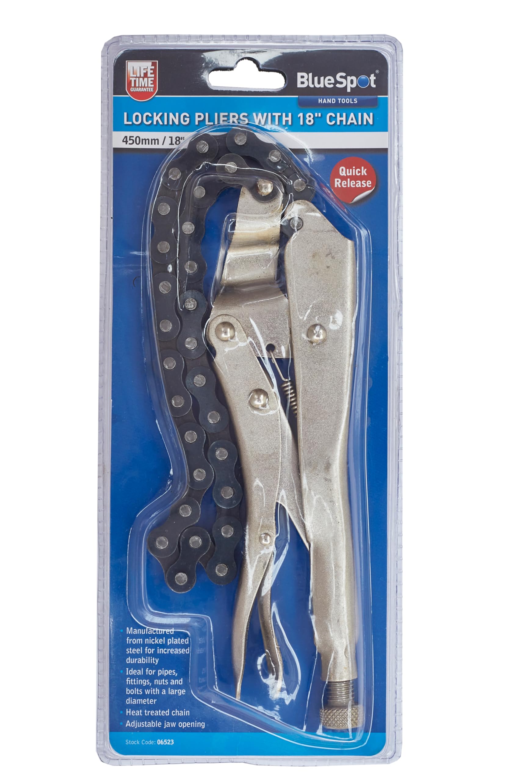 Blue Spot Tools Locking Plies With 18" Chain 06523 Zoro Uk