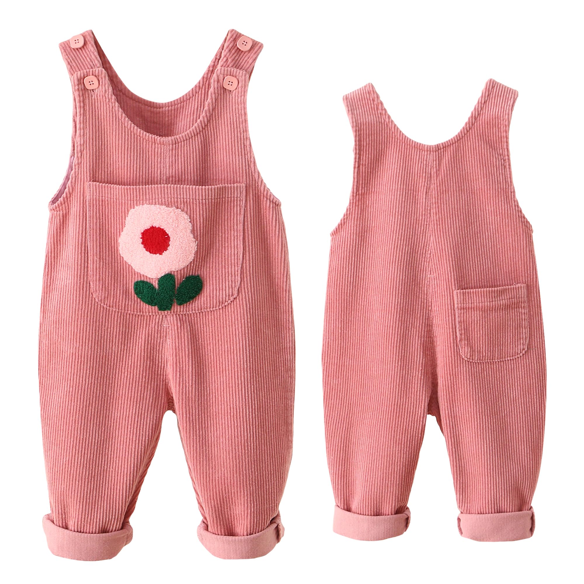 Mono de pana para bebé, mono sin mangas, peto de pana para niños pequeños, 12 meses - 5 años