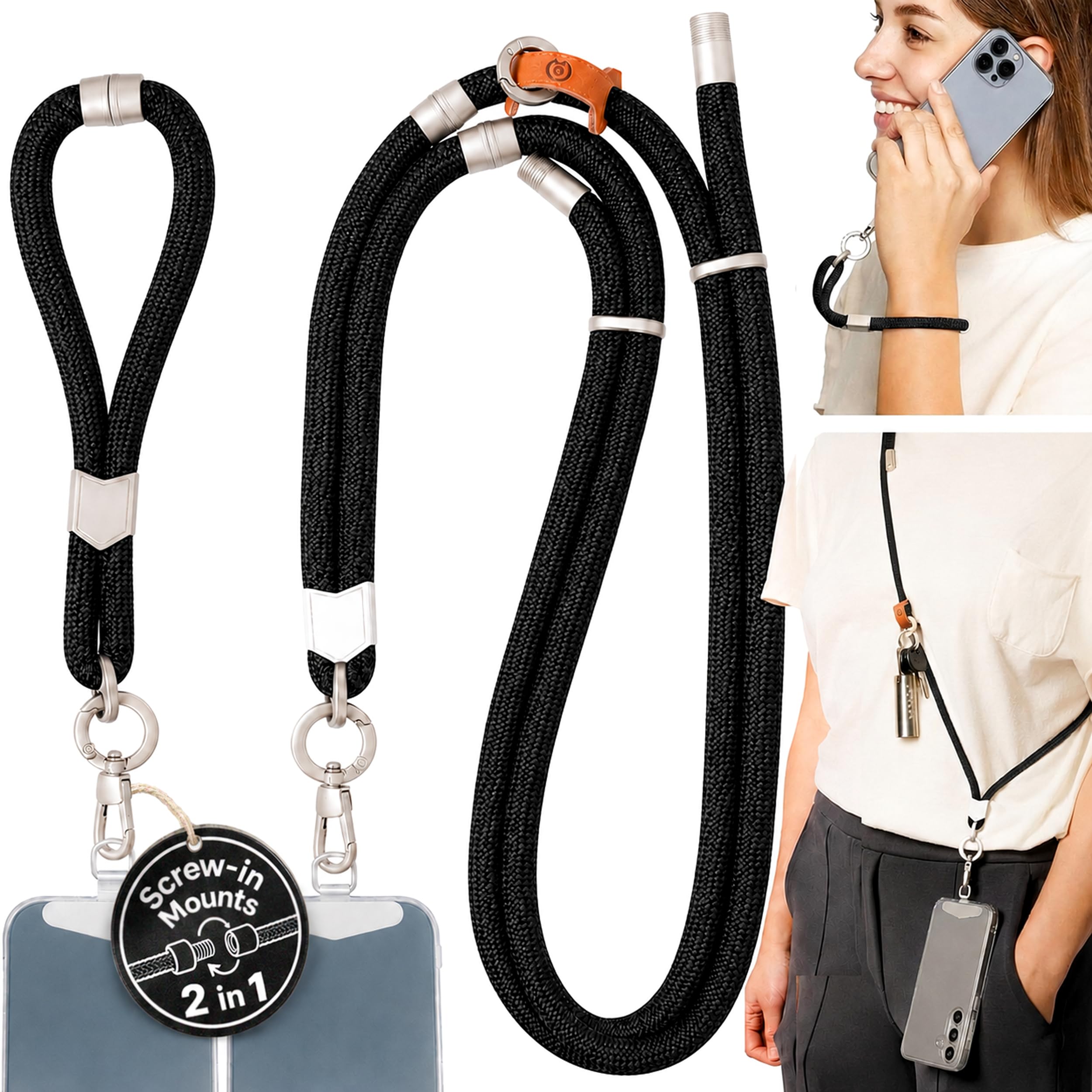 Pulpo 2 in 1 Anti Theft Phone Lanyard and Wrist Strap