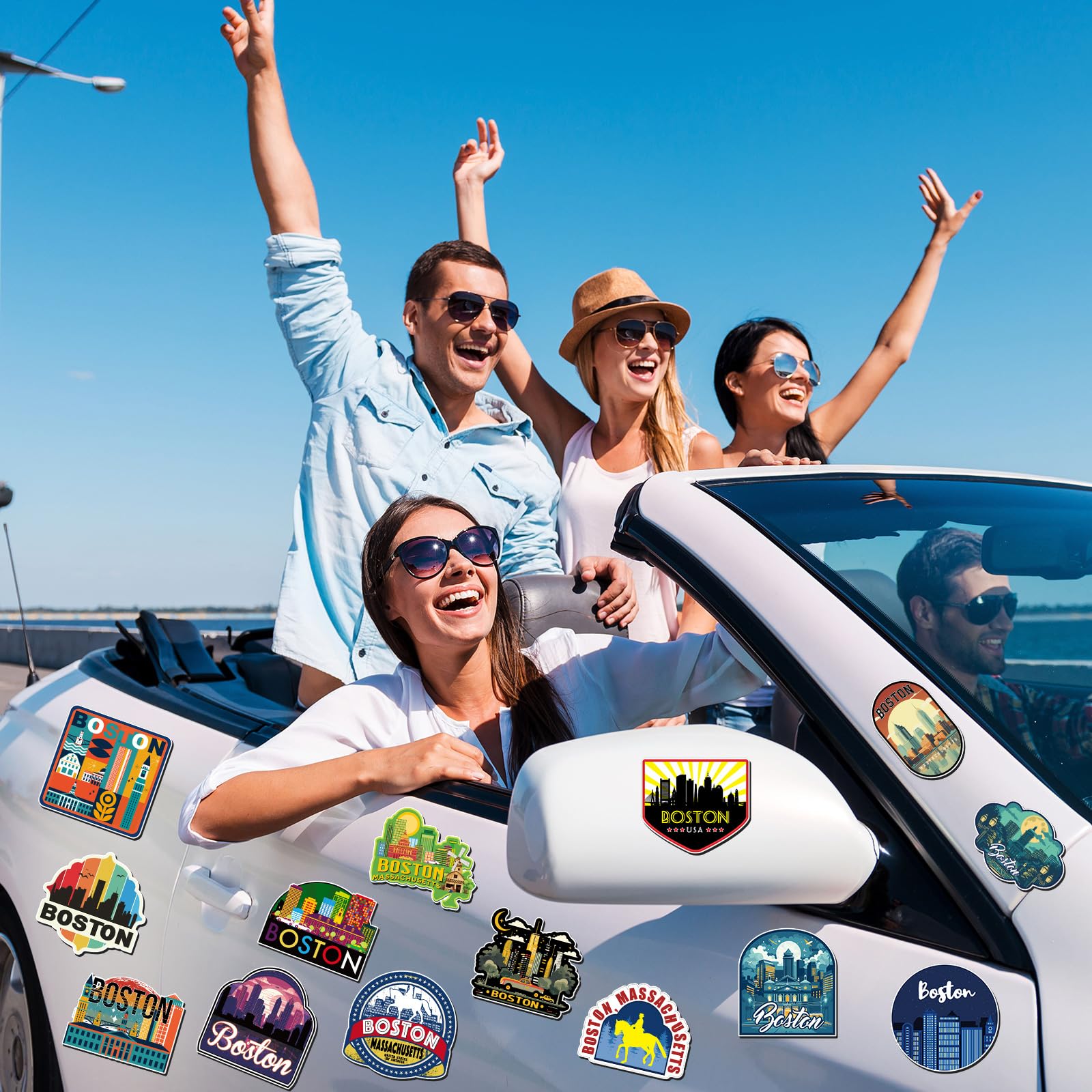 Snapklik.com : 25 Pcs Boston Fridge Magnet Magnetic Refrigerator ...