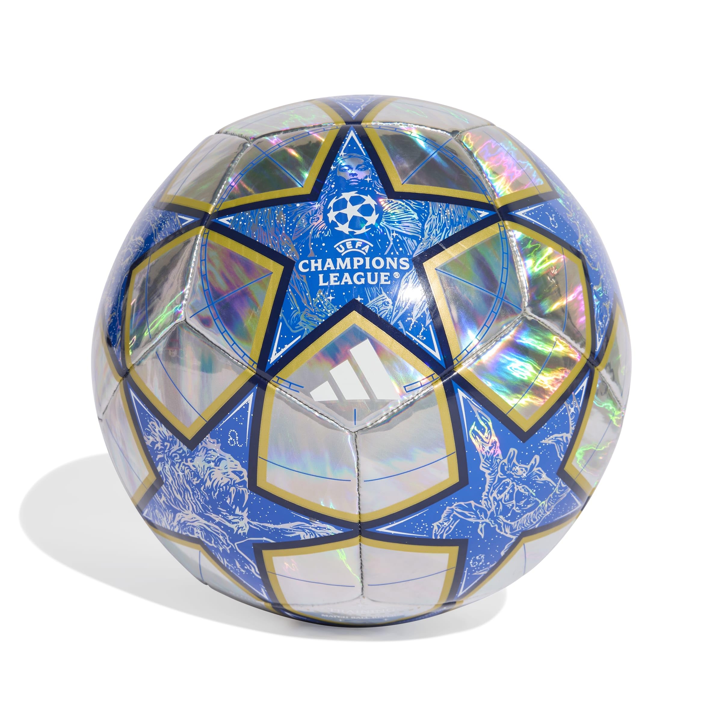 adidas UEFA Champions League Training Foil Ball JP1549, Unisex Footballs, Silver, 4 EU