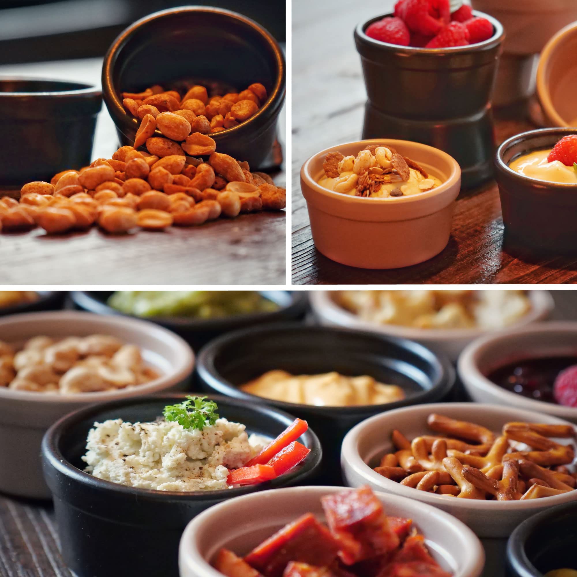 BOHORIA Set van 6 Marrakech kommen - 6 verschillende designs - kleine dip- en snackkommen voor dips, sauzen, tapas, antipasti en raclette - stapelbaar, decoratief, veelzijdig (Marrakech 6