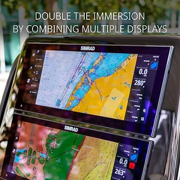 Simrad NSX Ultrawide 12 and 15 Smart Chartplotter and Fish Finder w/Active Imaging 3-in-1 Transducer and C-MAP Discover X Chart