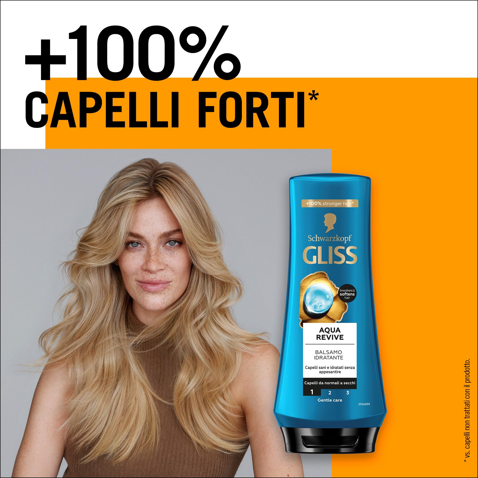 Schwarzkopf Gliss Aqua Revive odżywka nawilżająca, 6 opakowań po 200 ml, odżywka wzbogacona kompleksem hialuronowym i wodorostów, produkty do włosów normalnych i suchych