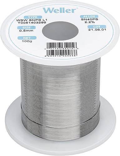 Miniatura 4 de Weller WLC100 - Estación de soldadura de 40 vatios con cable de soldadura Weller de 0.020 in, diámetro 0.020 in, peso 3,527 oz, aleación Sn60Pb40,