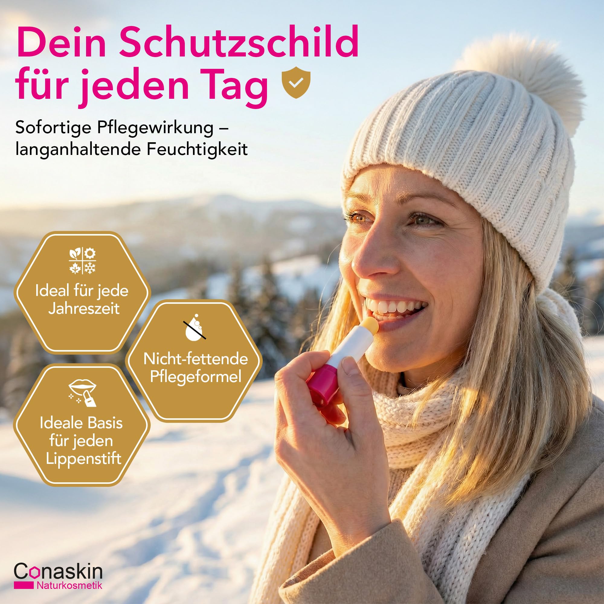MANUKA Lippenpflege (MGO400) | Intensiv-Pflege bei Trockenheit & Infektionen (z. B. Herpes) | 4.6 g Naturkosmetik | Tägliche Anwendung & Repair | Bienenwachs & Propolis