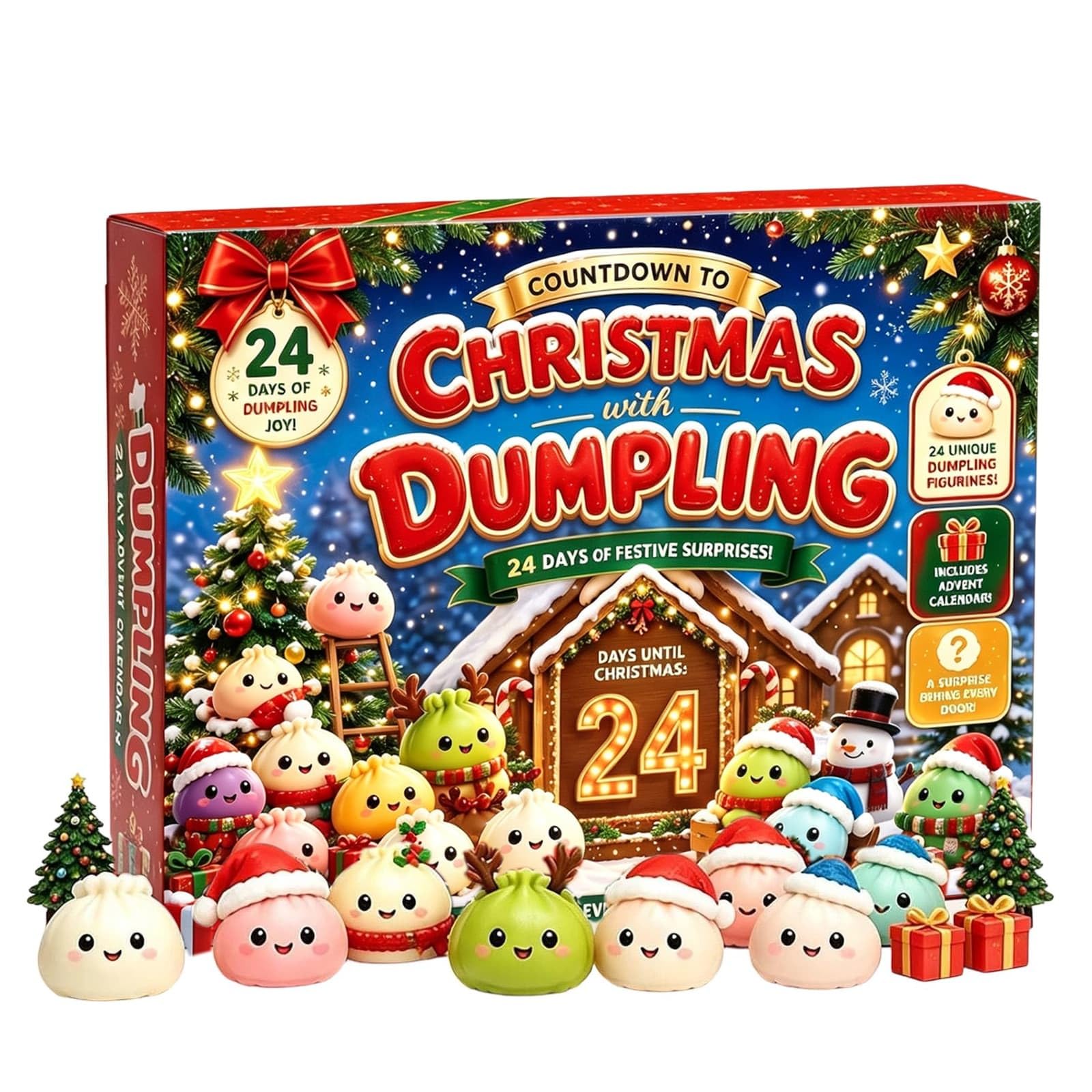Advent Calendar 2026 Christmas 24 Day Mystery Countdown Squeeze Balls Toys (Christmas)