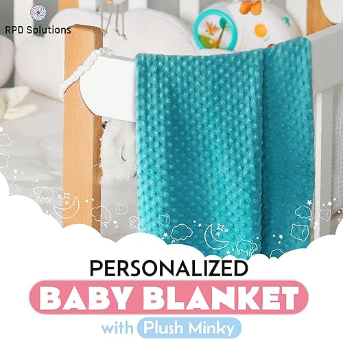 Miniatura 3 de Manta de bebé personalizada, mantas de bebé blancas y rosas unisex, mantas de bebé personalizadas para niños y niñas, manta de bebé personalizada