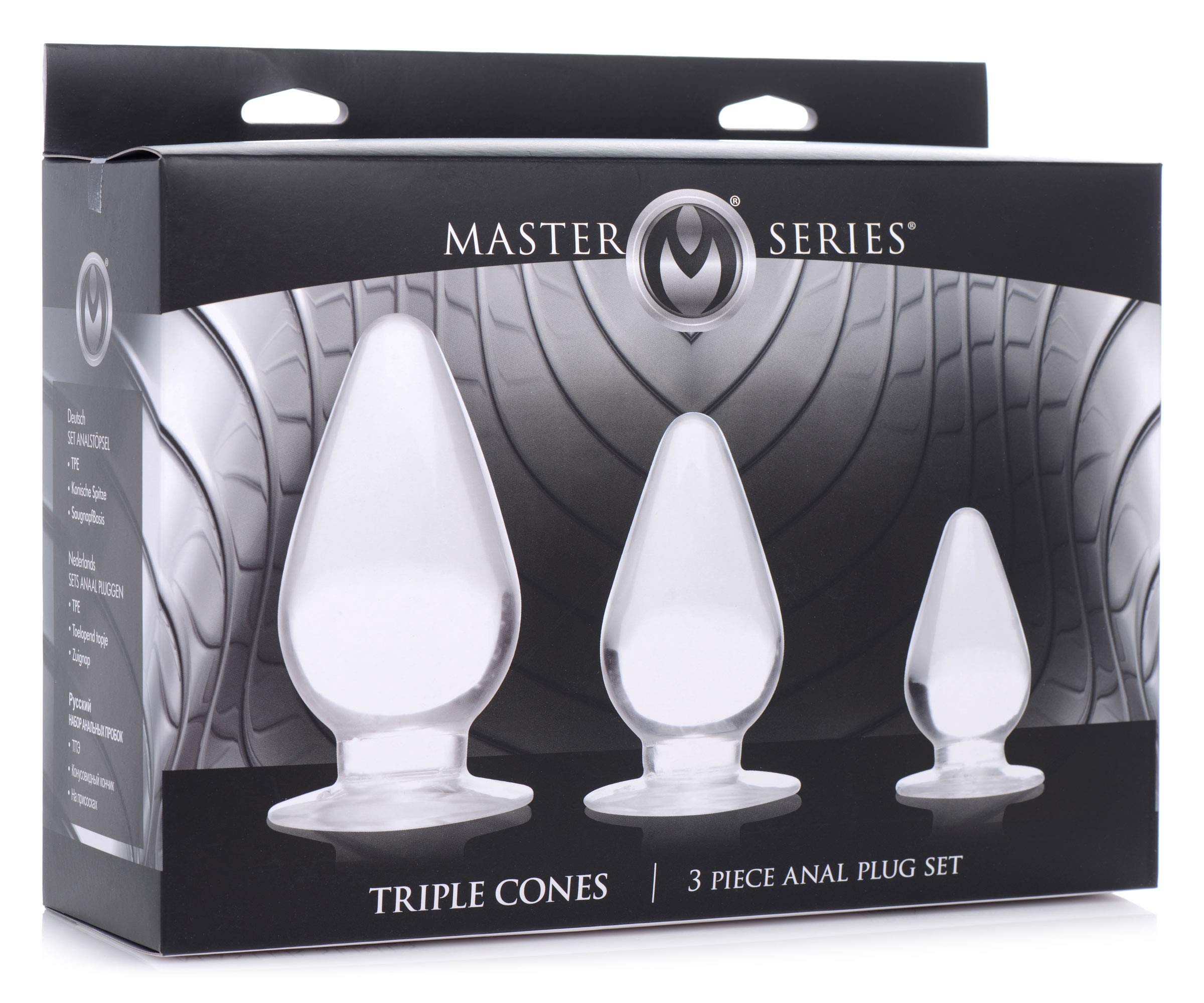 Amazon.com: Triple Cones 3 Piece Anal Plug Set - Clear : Health & Household