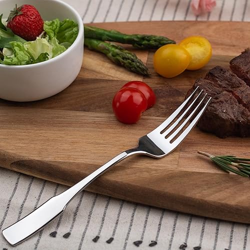 Vista 7 de Alata Kate - Juego de cubiertos de 40 piezas, servicio para 8, juego de cubiertos de acero inoxidable, juego de cubiertos pulido con espejo, apto