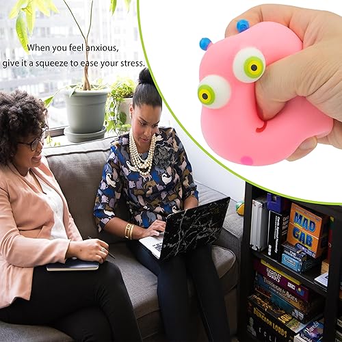 Miniatura 5 de Squisheez Green Bug - Paquete de 3 minijuguetes blandos de animales para aliviar el estrés, juguetes divertidos y lindos para niños y adultos,