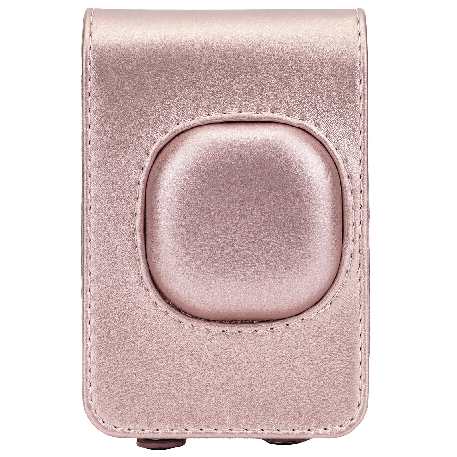 Frankmate Protective Case Compatible with Fujifilm Instax Mini Liplay Instant Camera with Accessory Pocket and Adjustable Shoulder Strap (Rose Gold)