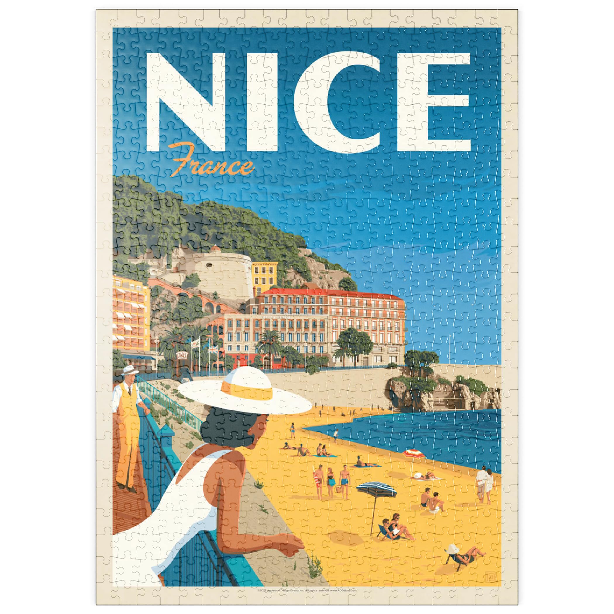 France: Nice, Vintage Poster - Premium 500 pieces Puzzle - MyPuzzle special collection from Anderson Design Group