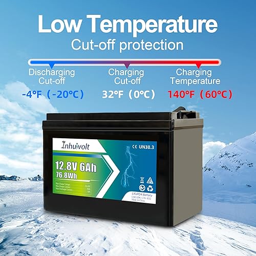 Miniatura 2 de Batería LifePO4 de 12 V 6 Ah, mini baterías de litio de 12 V, BMS de 10 A integradas, más de 2000 ciclos profundos, baterías recargables para