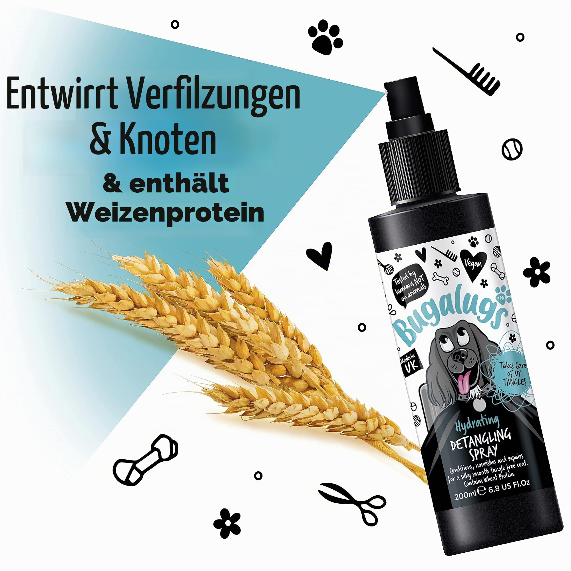 Bugalugs Entwirrungsspray für Hunde, 200 ml, Originalformel