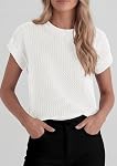 PRETTYGARDEN Women's 2026 Spring Fashion Sweater Vest Business Casual Crochet Tops Cap Sleeve Knit Shirt Beach Summer Outfits