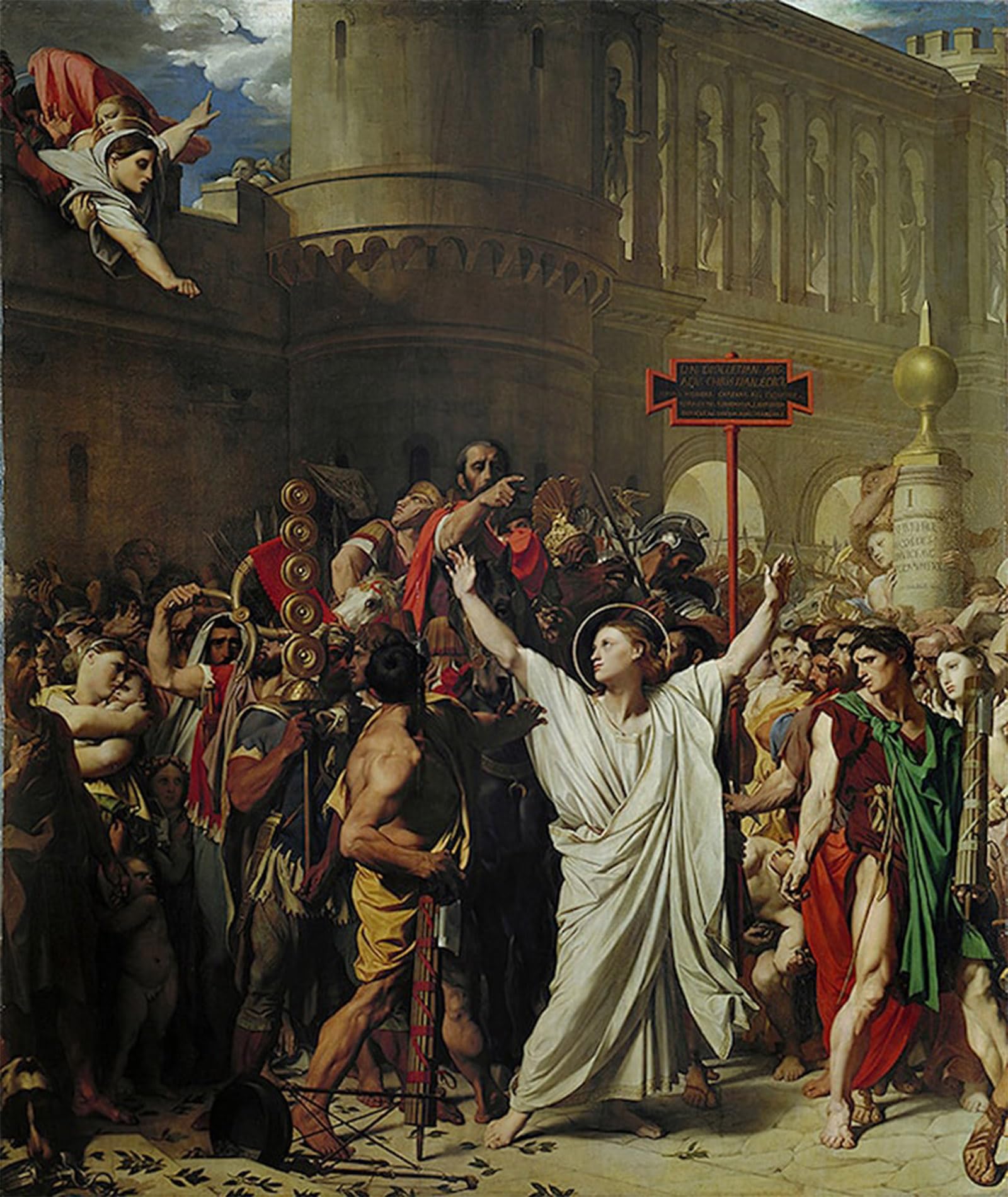 SERENDIPITP Vintage Wall Art Canvas Nordic Poster Canvas Print Picture the Martyrdom of St. Symphorian by Jean Auguste Dominique Ingres Wall Art Poster for Home Decor 60x90cm