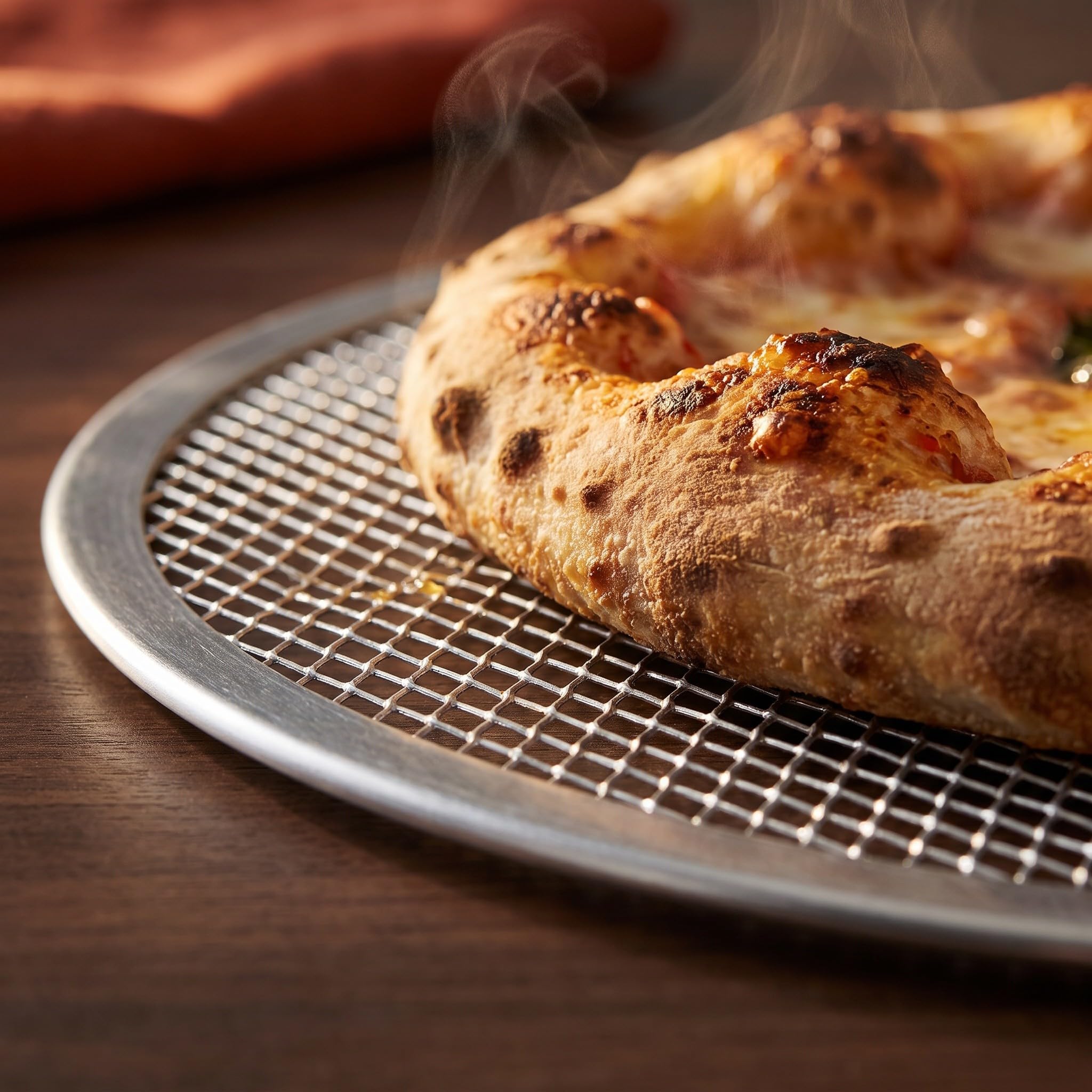 ibasenice 3 pezzi Teglia per pizza in alluminio da 14" con fori antiaderenti perforati