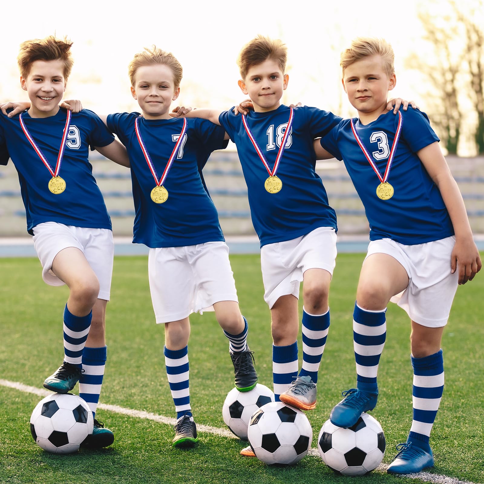 Medallas de Oro de Plástico Gosknor para Niños, Premios para Juegos Deportivos