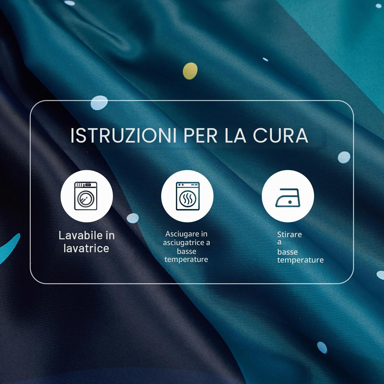 YONGFOTO Tenda Oscurante Spazio per Cameretta Bambino Blu Navy