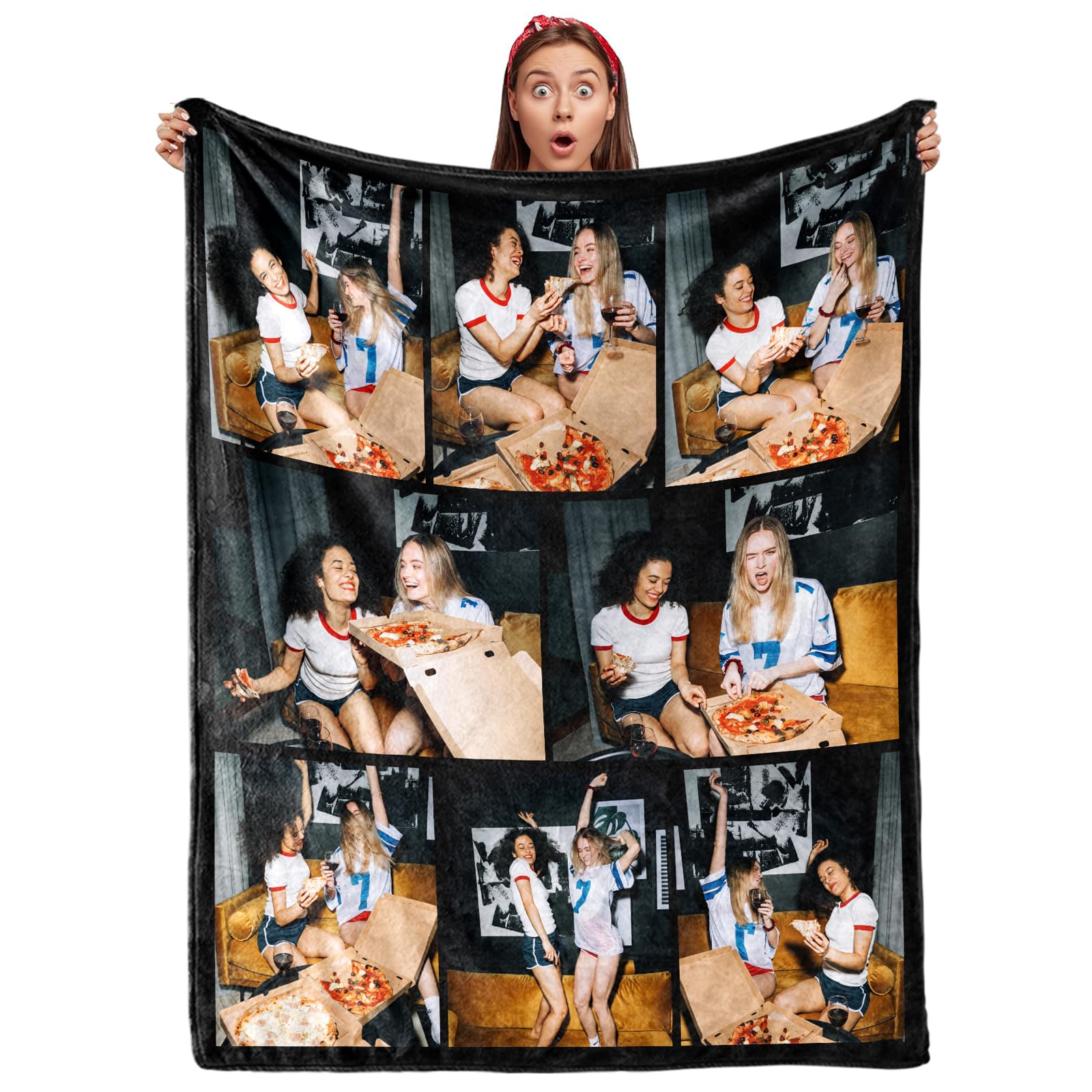 Custom Photo Flannel Throw Blanket
