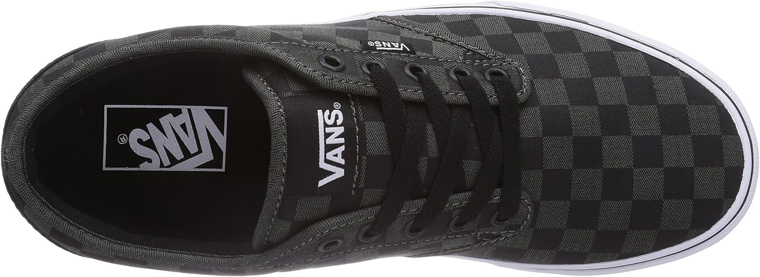 Vans Men's Low-Top Sneakers, Gray Grau Herringcheck FGL, US 7.5