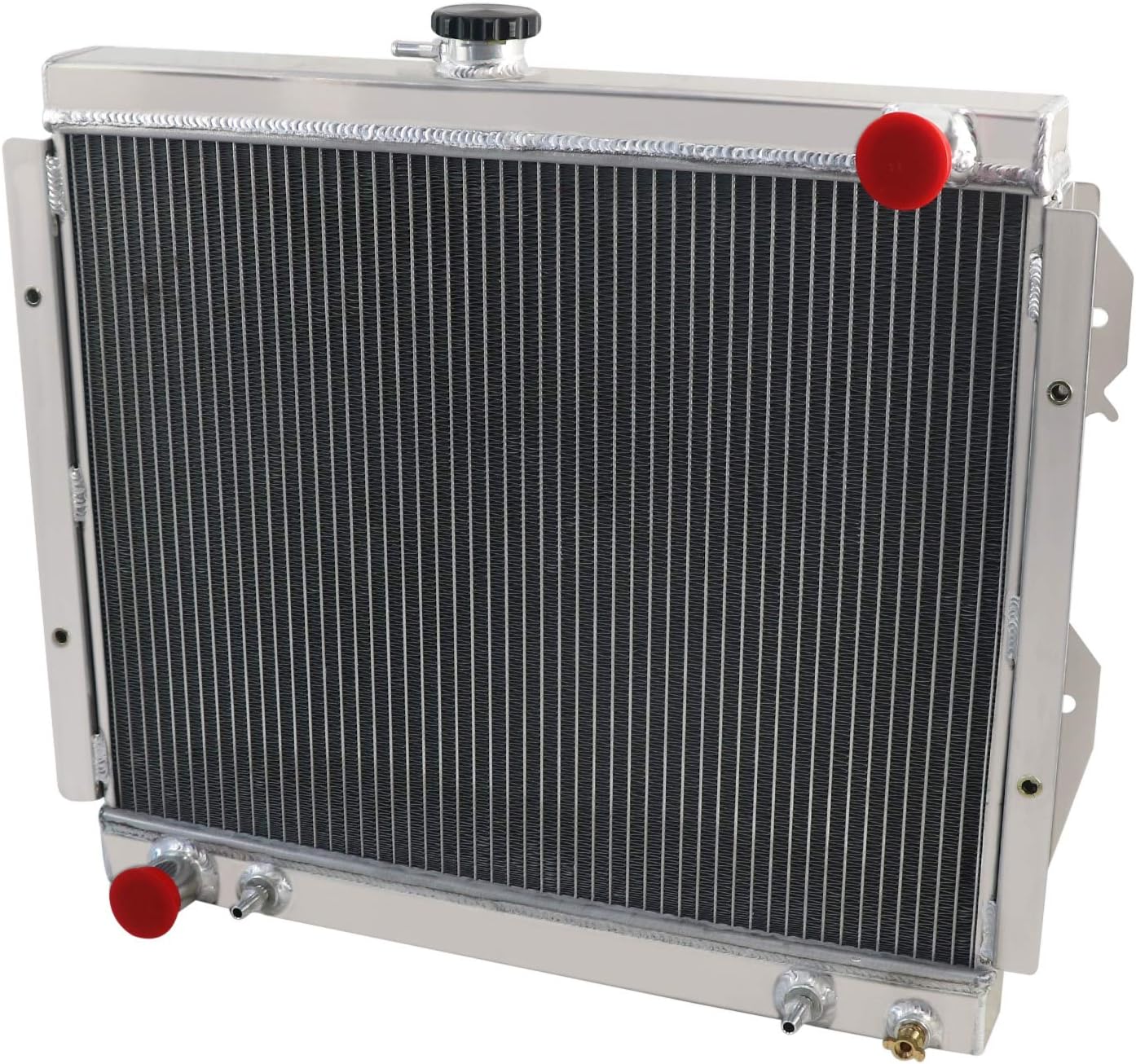 Aluminum Radiators for 1984-1995 Toyota Pickup 4 Runner SR5 DLX 2.4 L4 Engine, 2 Row Radiators with Electric Fan Shroud Thermostat Kit 1985 1986 1987 1988