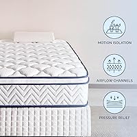 Vista 6 de 12 Inch Queen Memory Foam Hybrid Mattress in a Box - Comfort & Support, Pressure Relief, Breathable - Ideal for Side/Back/Stomach Sleepers, Easy