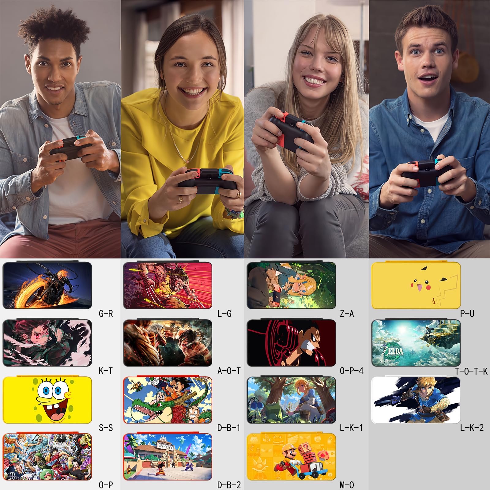 Switch Card Holder, Funda Juegos Switch, Caja Tarjetas de Juego, con 24 Ranuras para Almacenamiento de Tarjetas de Juego y 24 Ranuras para Tarjetas SD, Forro de Silicona Suave (M-O)