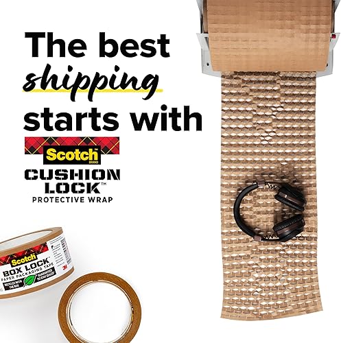 Miniatura 18 de Scotch Cushion Lock - Dispensador de envoltura protectora recargable, solución de embalaje sostenible para embalaje, envío y mudanza, para envoltura