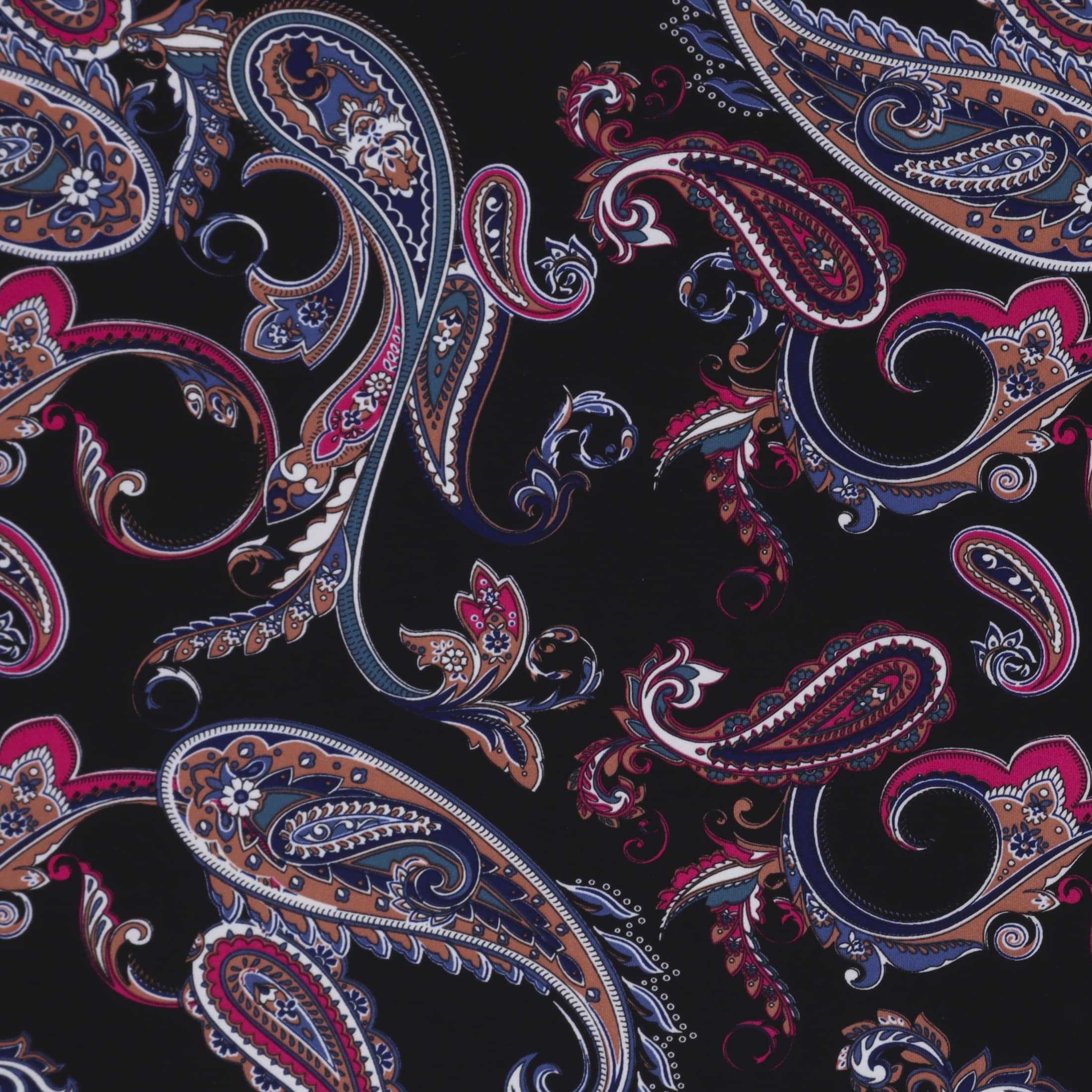 Mook Fabrics DTY RG-6048, Black/Navy/Blue Cut by The Yard