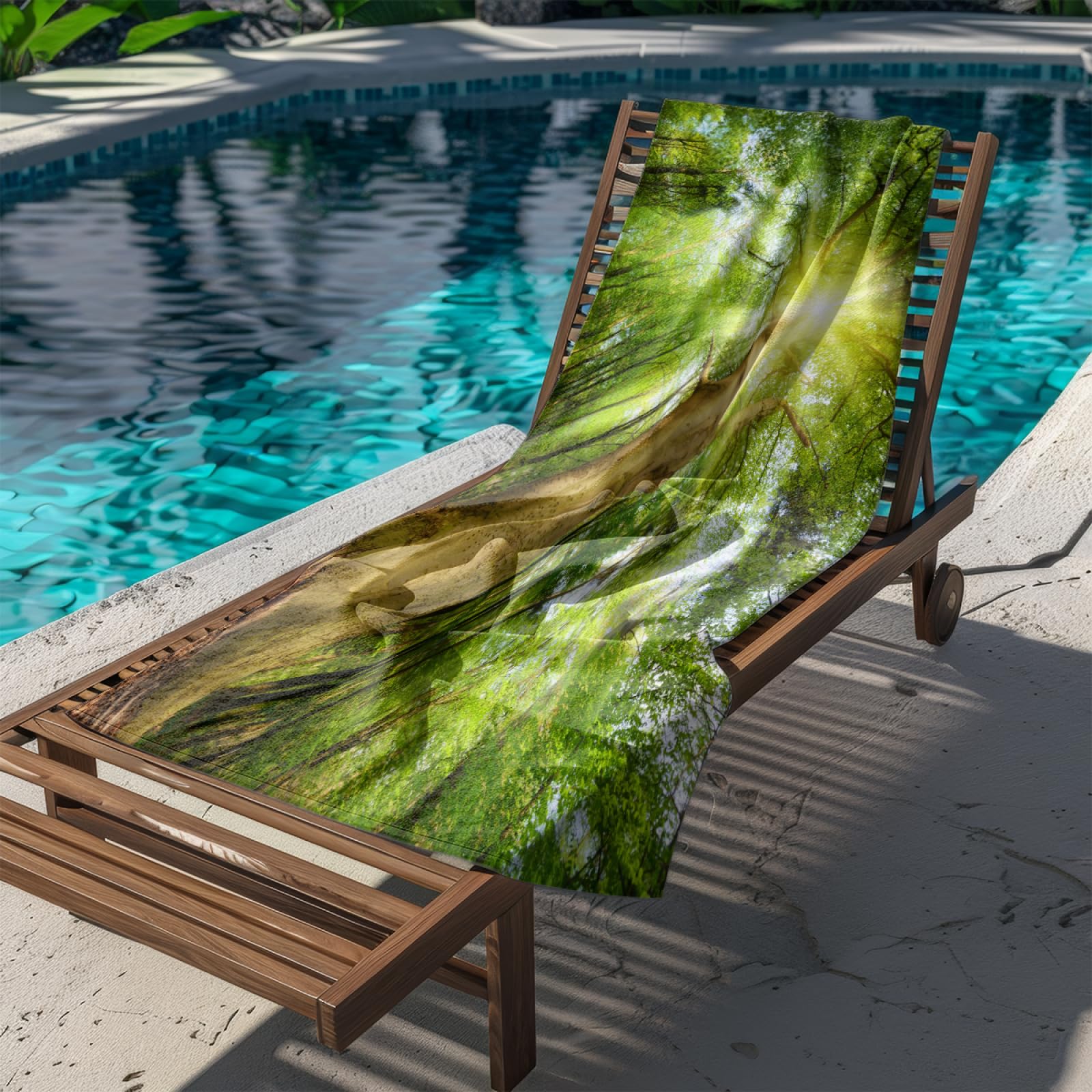 Toalla Playa Verde Marrón Claro Toallas Baño Suave Toalla Microfibra Sin Arena Toallas de Baño Piscina Ducha Absorbente Secado Rápido Beach Towel para Viajes, Natación, Camping 150x180cm