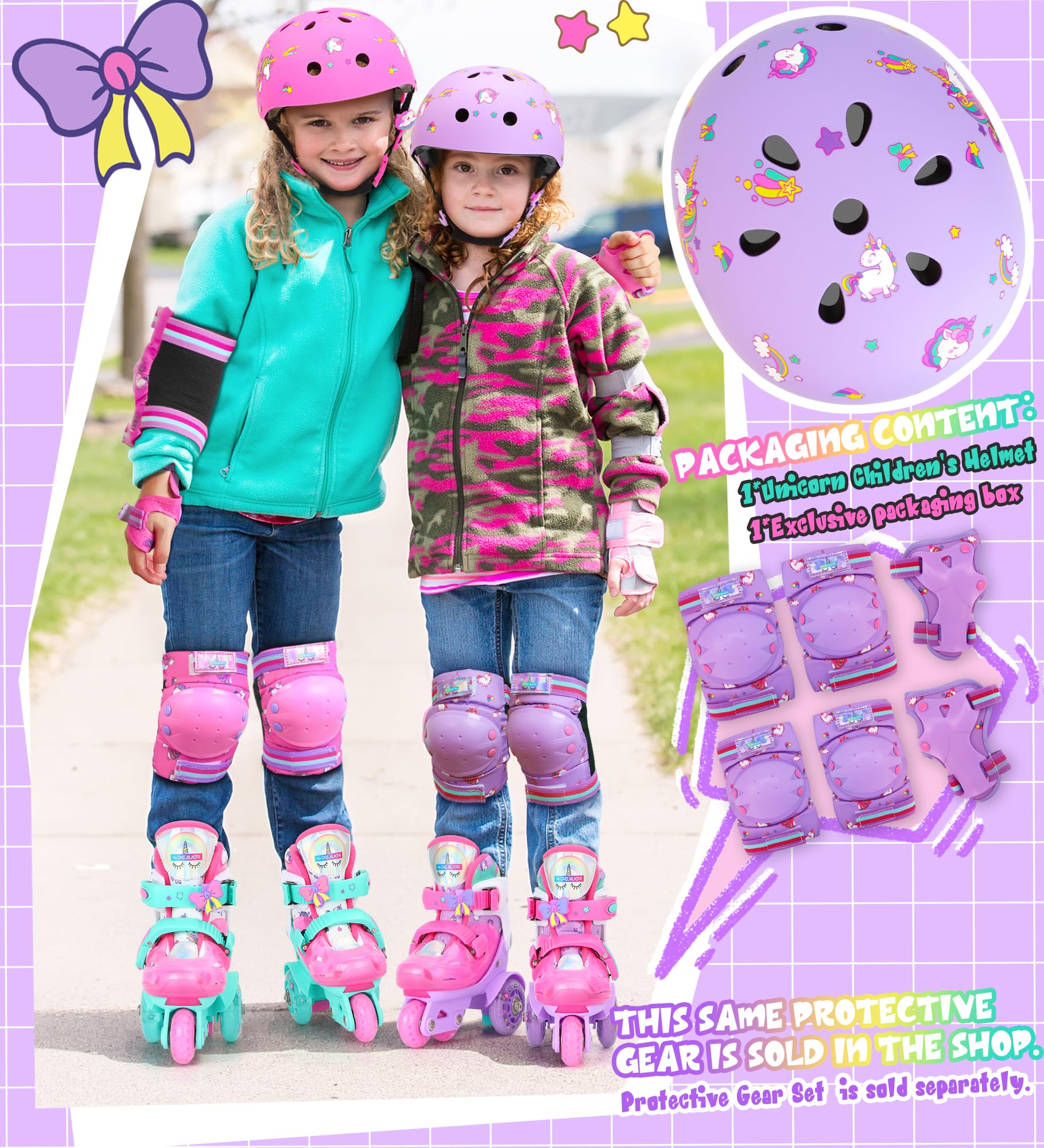 Einhorn Kinderhelm Fahrradhelm für Mädchen Kinder Skaterhelm Robuster Verstellbar Geeignet für 3-12 Jahre Schutzhelm für Fahrrad Skaten Roller Skateboard Scooter