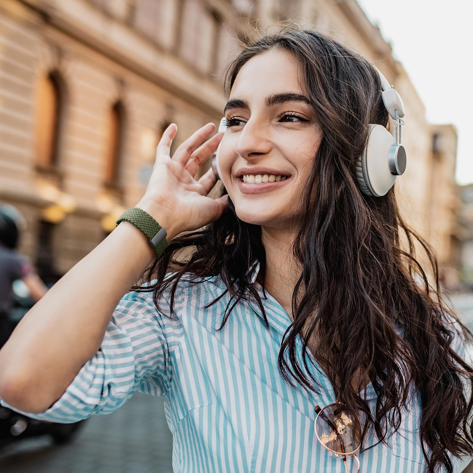 Maledan Intrecciato Cinturino Compatibile con Cinturino Apple Watch 45mm 46mm 44mm 49mm 42mm 41mm 40mm 38mm, Cinturino Magnetico in Nylon Solo Loop per iWatch Serie 10 9 8 7 6 5 4 3 2 1 SE Ultra