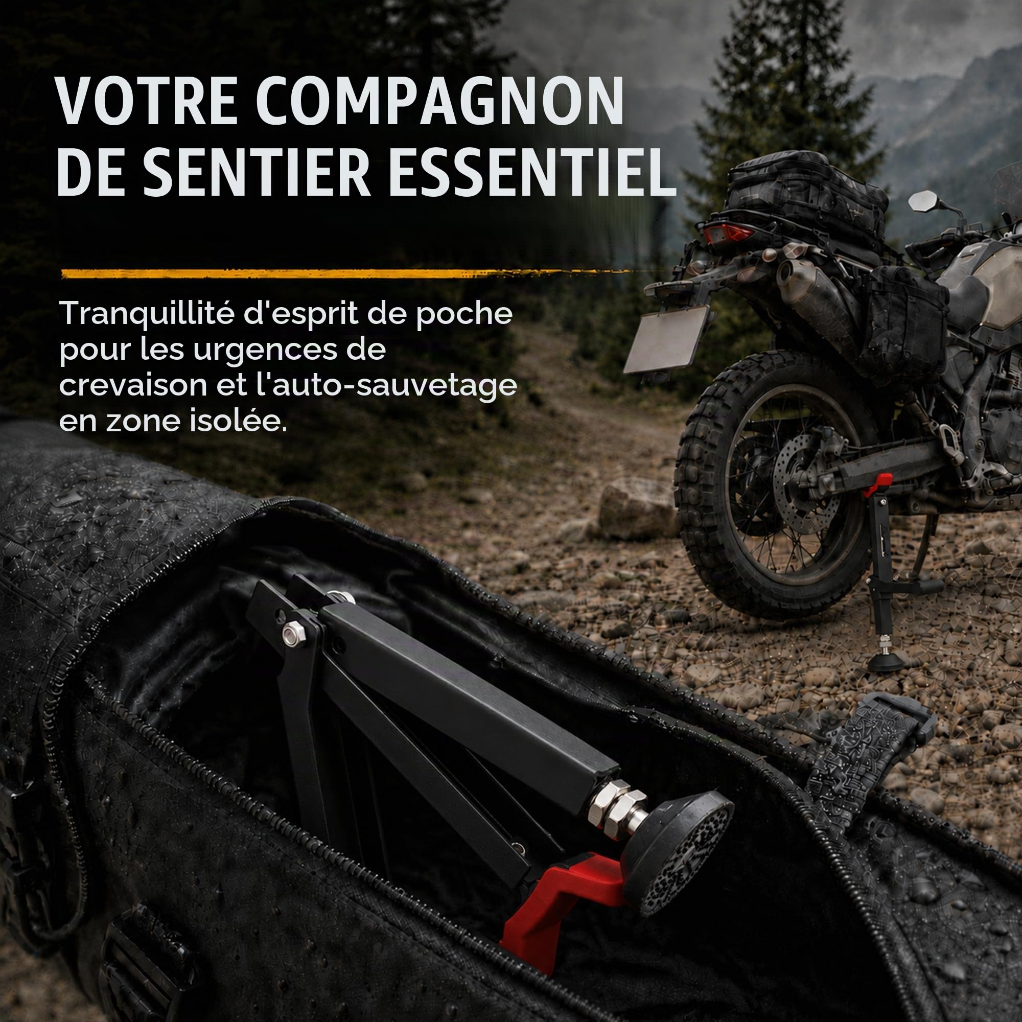 Support de levage de roue arrière et avant de moto, facile et portable, deuxième génération pour la plupart des roues de moto